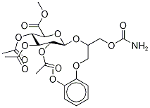 2-[(AMinocarbonyl)oxy]-1-[(2-Methoxyphenoxy)Methyl]ethyl 2,3,4-tri-O-Acetyl-β-D-glucopyranosiduronic Acid Methyl Ester Structure