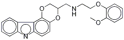 2-[(2-Methoxyphenoly)ethyl)aminomethyl]-1,4-dioxin-9H-carbazol Structure