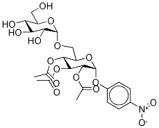 4-Nitrophenyl-6-O-α-D-glucopyranosyl-(2,3,4-O-triacetyl)-α-D- -glucopyranoside Structure