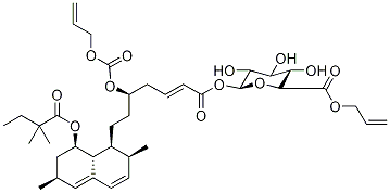5-Allyloxycarbonyl-2,3-dehydro Simvastatin-β-D-glucuronide Allyl Ester Struktur