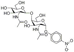 p-Nitrophenyl 2-Acetamido-2-deoxy-(4-O-2-acetamido-2-deoxy-β-D-
glucopyranosyl)-α-D-galactopyranoside 化学構造式