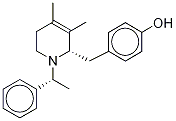 4-[[1,2,5,6-Tetrahydro-3,4-dimethyl-1-(phenylethyl)-2-pyridinyl]methyl]phenol,,结构式