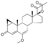 6-Deschloro-6-methoxy Cyproterone Acetate,,结构式