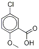 5-Chloro-2-Methoxy-benzoic Acid-13C,d3 化学構造式