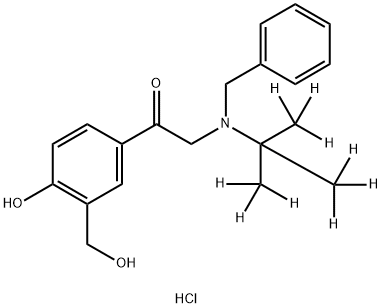 N-Benzyl SalbutaMon-d9 Hydrochloride, 1330183-34-0, 结构式