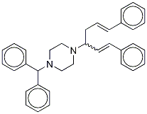 1-(DiphenylMethyl)-4-[(1RS,3E)-4-phenyl-1-[(E)-2-phenylethenyl)-3-buten-1-yl]piperazine-d8 结构式