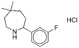 2-(3-Fluorophenyl)hexahydro-5,5-diMethyl-1H-azepine Hydrochoride,,结构式