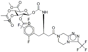 Sitagliptin CarbaMoyl Tri-O-acetyl-β-D-glucuronide Methyl Ester 化学構造式