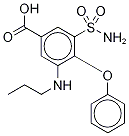 N-Desbutyl-N-propyl BuMetanide-d5 Struktur