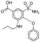 N-Desbutyl-N-propyl BuMetanide-d5 化学構造式