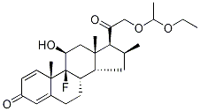 21-O-(1-Ethoxy)ethyl Desoxymetasone 结构式