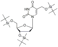 3',5'-Bis-O-[(1,1-diMethylethyl)diMethylsilyl]-α-[[(1,1-diMethylethyl)diMethylsilyl]oxy]-thyMidine-d2