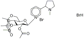 1-(Glucosyl Tetraacetate)-3-(1-Methyl-2-pyrrolidinyl)pyridiniuM BroMide HydrobroMide 结构式