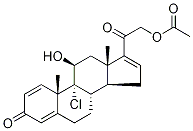 9-Chloro-11β,21-dihydroxy-pregna-1,4,16-triene-3,20-dione 21-Acetate Structure