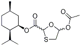 rac-L-Menthol-5-(acetyloxy)-1,3-oxathiolane-2-carboxylate Structure