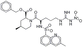 N-Nitro-1,2,3,4-tetradehydro (2S,4S)-Argatroban Benzyl Ester Structure