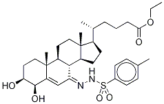 7-p-Toluenesulfonylhydrazide 3β,4β-Dihydroxy-chol-5-ene-24-carboxylic Acid Ethyl Ester Structure