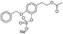 4-O-Benzyl-3-hydroxy Tyrosol α-Acetate-3-Sulfate Sodium Salt Structure