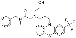 N-Benzyl-N-methyl-2-[N’[3-[2-(trifluoromethyl)-10H-phenothiazin-10-yl]propyl]ethanolamine]acetamide Structure