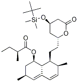 6(R)-2-[8(S)-2-Methyl-D3-butyryloxy-2(S),6(R)-dimethyl-1,2,6,7,8,8d(R)-hexahydro-1(S)-naphthyl]ethyl-4(R)-tert-butyldimethylsilyloxy-3,4,5,6-tetrahydro-2H-pyran-2-one Struktur