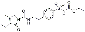 [4-[2-[[(3-Ethyl-d5-2,5-dihydro-4-methyl-2-oxo-1H-pyrrol-1-yl)carbonyl]amino]ethyl]phenyl]sulfonyl]carbamic Acid Ethyl Ester Structure