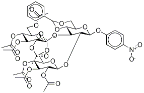 4-Nitrophenyl 4,6-Benzylidene-2,3-di-O-(2,3,4,6-tetra-O-acetyl--D-glucopyranosyl)--D-glucopyranoside Structure