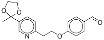 4-[2-[5-(2-Methyl-1,3-dioxolan-2-yl)-2-pyridinyl]ethoxy-d4]benzaldehyde,,结构式