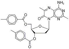 4-Amino-2,6-dimethyl-8-(2’-deoxy-3’,5’-di-O-toluoyl--D-ribofuranosyl)-7(8H)-pteridone Structure
