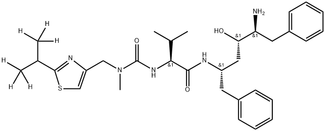 Desthiazolylmethyloxycarbonyl Ritonavir-d6 Struktur