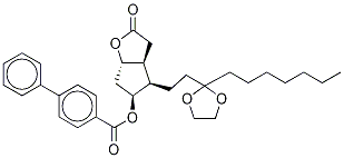 (3aR,4R,5R,6aS)-4-[3-(Ethyleneketal)decanyl]hexahydro-5-hydroxy-2H-cyclopenta[b]furan-2-one 5-(4-Phenylbenzoate)-d15|