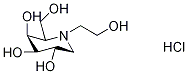 N-(2-Hydroxyethyl)-1-deoxygalactonojirimycin Struktur
