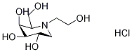 N-(2-Hydroxyethyl)-1-deoxygalactonojirimycin Structure