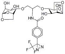 2-N-[4-(1-Azitrifluoroethyl)benzoyl]-1,3-bis-(1,6-anhydro-D-mannos -4-yloxy)-2-propylamine Structure