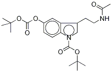 N-Acetyl-N,O-bis(tert-butoxycarbonyl) Serotonin Structure