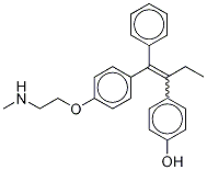 N-DesMethyl-4'-hydroxy TaMoxifen-d3 
(E/Z Mixture) Structure