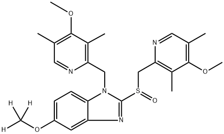 N-(4-METHOXY-3,5-DIMETHYL-2-PYRIDINYL)METHYL OMEPRAZOLE-D3,1346599-69-6,结构式