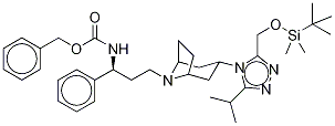 N-Des-(4,4-difluorocyclohexanecarboxy)-N-carbobenzyloxy-3-tert-butyldiMethylsilyloxyMethyl Maraviroc Struktur