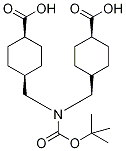 N-(1,1-DiMethylethoxy)carbonyl trans,trans-4,4'-(IMinodiMethylene)di(cyclohexanecarboxylic) Acid 结构式