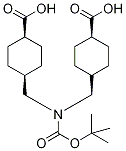 N-(1,1-DiMethylethoxy)carbonyl trans,trans-4,4'-(IMinodiMethylene)di(cyclohexanecarboxylic) Acid Struktur