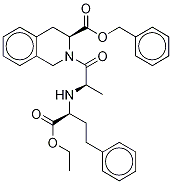 [3S-[2[R*(R*)],3R*]]-2-[2-[[1-(ethoxycarbonyl)-3-phenylpropyl]aMino]-1-oxopropyl]-1,2,3,4-tetrahydro-3-isoquinolinecarboxylic Acid PhenylMethyl Ester 化学構造式