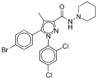 1-(2,4-Dichlorophenyl)-5-(4-broMophenyl)-4-Methyl-N-(piperidin-1-yl)-1H-pyrazole-3-carboxaMide Structure