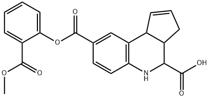 8-((2-(Methoxycarbonyl)phenoxy)carbonyl)-3a,4,5,9b-tetrahydro-3H-cyclopenta[c]quinoline-4-carboxylic acid Structure
