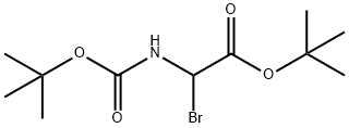 1-溴-N-BOC-甘氨酸叔丁酯 结构式