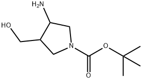 tert-Butyl 3-aMino-4-(hydroxyMethyl)pyrrolidine-1-carboxylate Structure