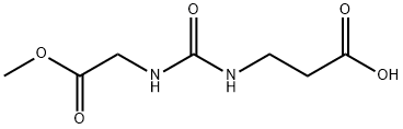 3-(3-(2-Methoxy-2-oxoethyl)ureido)propanoic acid 化学構造式
