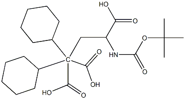N-Boc-γ,γ’-dicyclohexyl-D,L-carboxyglutamic acid 结构式