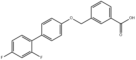 3-(((2',4'-Difluoro-[1,1'-biphenyl]-4-yl)oxy)methyl)benzoic acid Structure