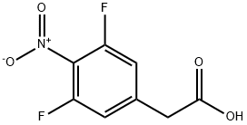 2-(3,5-difluoro-4-nitrophenyl)acetic acid Struktur