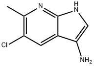 5-氯-6-甲基-1H-吡咯并[2,3-B]吡啶-3-胺,1000340-14-6,结构式