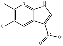 5-氯-6-甲基-3-硝基-1H-吡咯并[2,3-B]吡啶,1000340-15-7,结构式